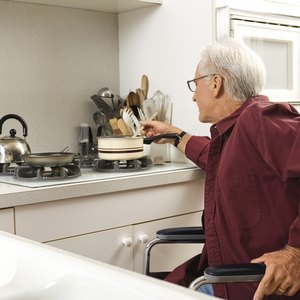 Senior in kitchen