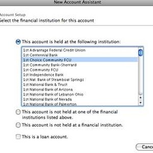 Quicken lets you choose how to set up your accounts.